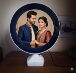 Cutomised Magic Mirror Romantic LED Photo Frame With Led Light (Desktop)