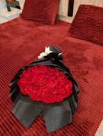 Romantic Birthday Room Decoration for Husband/Wife Birthday-Luxury Red Balloon & Rose Petal Surprise Setup | BlessedMummy - Image 5