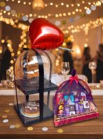 Luxury Birthday Gift Hamper with Mini Cake, Chocolate Basket & Heart Balloon | Premium Birthday Surprise Gift Box for Him & Her - Image 3