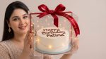 Luxury Transparent Acrylic Birthday Cake Gift Box with LED Fairy Lights & Satin Ribbon | Premium Cake Packaging | Personalized Birthday Gift Box