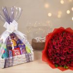 Midnight Birthday Surprise Combo, Chocolate Basket Rose Bouquet and Cake Set, Happy Birthday My Love Gift, Romantic Surprise for Her Him - Image 3